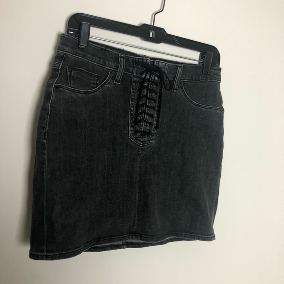 HUDSON Bullocks High Rise Lace Up Skirt / Reverie Denim / Size: 30 (10) - Picture 5 of 11